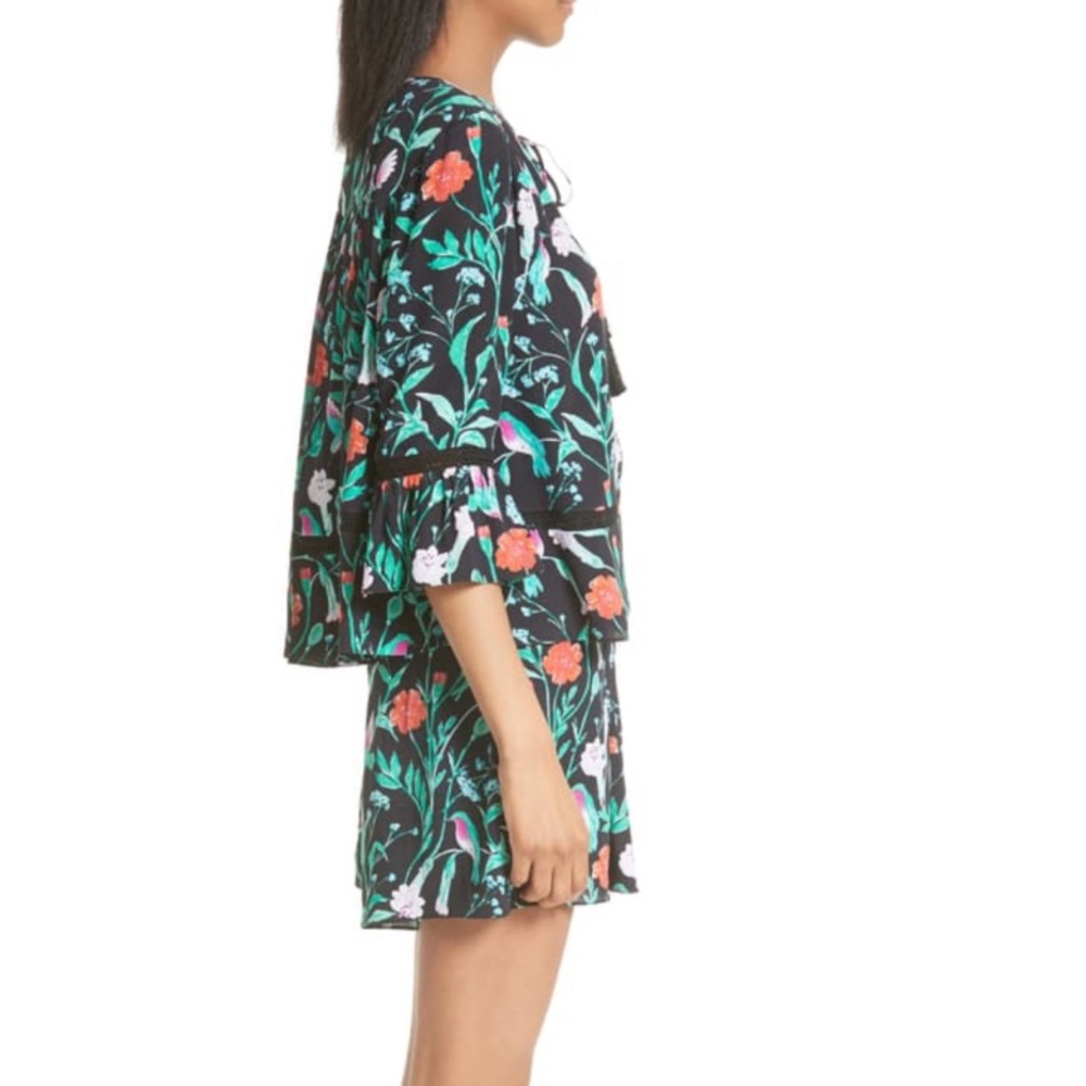 KATE SPADE Floral Jardin Crepe Romper Scenic Route - Picture 7 of 16
